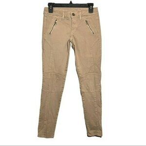 American Eagle Jegging Pants Ankle Skinny Jeans Women Size 0 Beige Stretch Moto